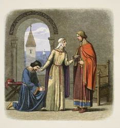Riccardo perdona suo fratello Giovanni, 1194, da Una cronaca d